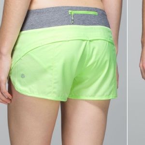 Lululemon Clear mint and Heather speed shorts